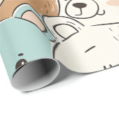 Teddybär Geschenkpapier (Rolleneckpunkt)