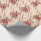 Teddybär Geschenkpapier (Ecke)