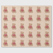 Teddybär Geschenkpapier (Flach)