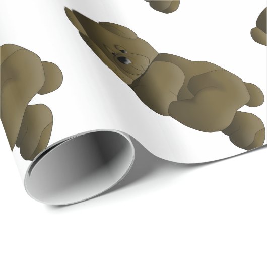 Teddybär Geschenkpapier (Rolleneckpunkt)