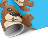 Teddybär Geschenkpapier (Rolleneckpunkt)