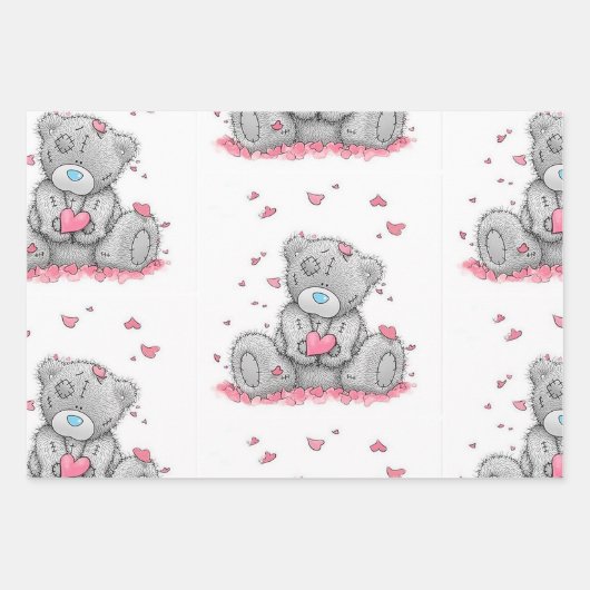 Teddybär Geschenkpapier Set (Vorderseite 3)