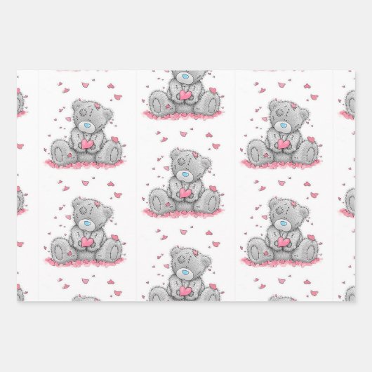 Teddybär Geschenkpapier Set (Vorderseite)