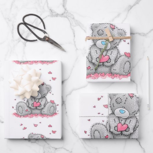 Teddybär Geschenkpapier Set (Vorderseite)