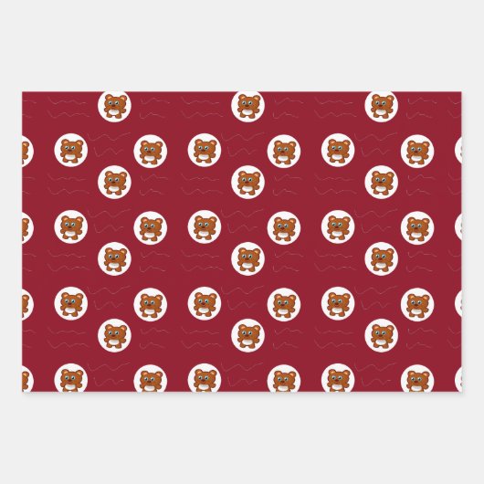 Teddybär Geschenkpapier Set (Vorderseite 2)