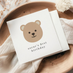Teddybär-Gesichtspapiertuch Serviette