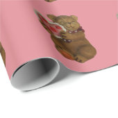 Teddybär gibt ein Herz Geschenkpapier (Rolleneckpunkt)