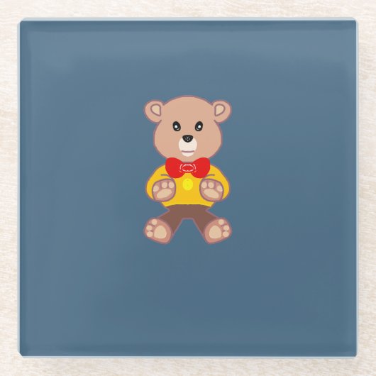 Teddybär glasuntersetzer (Vorderseite)