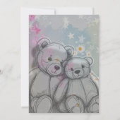 Teddybär Glück Einladung (Rückseite)
