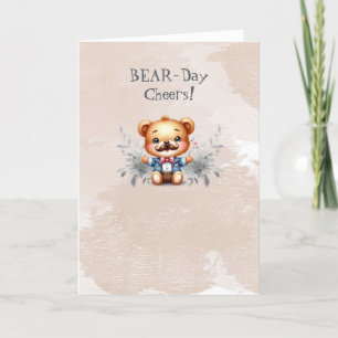 Teddybär Glückwunschkarte zum Geburtstag Dankeskarte