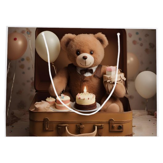 Teddybär Große Geschenktüte (Rückseite)