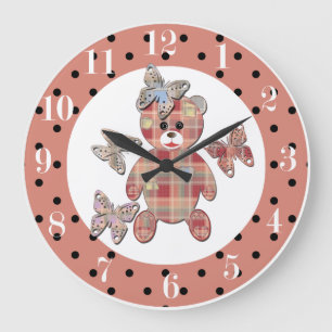 Teddybär Große Wanduhr