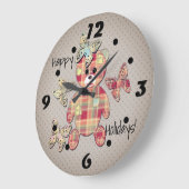 Teddybär Große Wanduhr (Winkel)