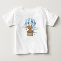 Teddybär Heißluftballon Blau Kinderzimmer Design