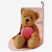 Teddybär I luv u Kleiner Weihnachtsstrumpf (Rückseite)