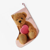 Teddybär I luv u Kleiner Weihnachtsstrumpf (Rückseite (Hängend))