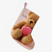 Teddybär I luv u Kleiner Weihnachtsstrumpf (Vorderansicht (hängend))