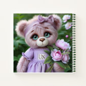 Teddybär im Fliederkleid Notizblock (Rückseite)