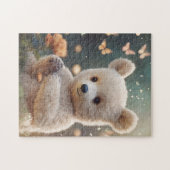 Teddybär im Garten Puzzle (Horizontal)