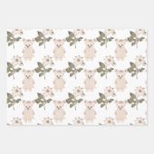 Teddybär in einem Kleid Geschenkpapier Set (Vorderseite 2)