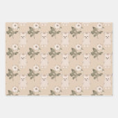 Teddybär in einem Kleid Geschenkpapier Set (Vorderseite)