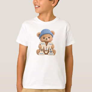 Teddybär Initiale M Jungen Geburtstagsgeschenk T-Shirt