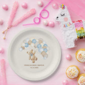 Teddybär-Junge-Baby-Party Pappteller (Party)