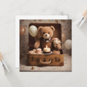 Teddybär Karte (Vorderseite/Rückseite Beispiel)