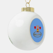 Teddybär keramik Kugel-Ornament (Links)