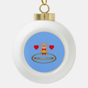 Teddybär  keramik Kugel-Ornament