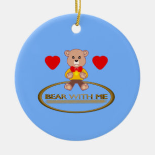 Teddybär keramik ornament