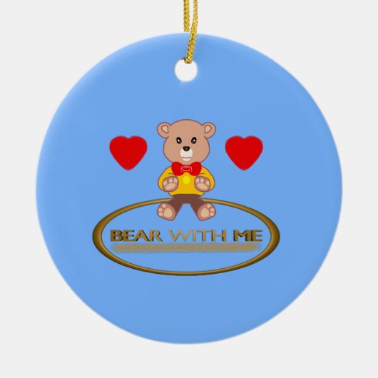 Teddybär keramik ornament (Vorne)