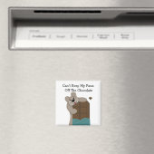 Teddybär knabbert an Schokolade Magnet (In Situ (Geschirrspüler))