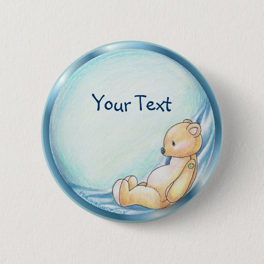 Teddybär-Knopf Button (Vorderseite)