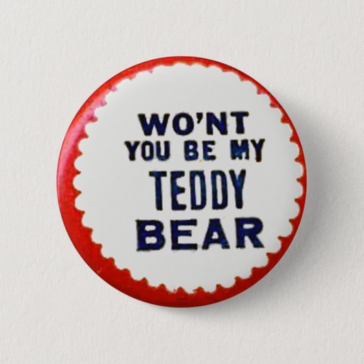Teddybär - Knopf Button (Vorderseite)