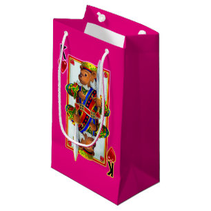 Teddybär-König der Herz-Geschenk-Tasche Kleine Geschenktüte