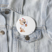 Teddybär-Krankenschwester-Button Button (Beispiel)