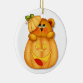 Teddybär-Kürbis Keramik Ornament (Rechts)