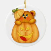 Teddybär-Kürbis Keramik Ornament (Hinten)