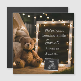 Teddybär Kuschelnacht Schwangerschaftsankündigung Magnetkarte