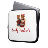 Teddybär Laptopschutzhülle (Vorderseite Links)