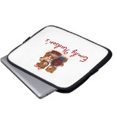 Teddybär Laptopschutzhülle (Vorne Knopf)