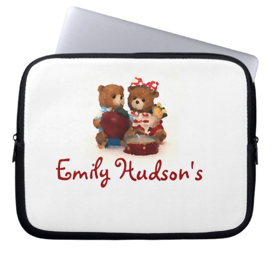 Teddybär Laptopschutzhülle (Vorderseite)