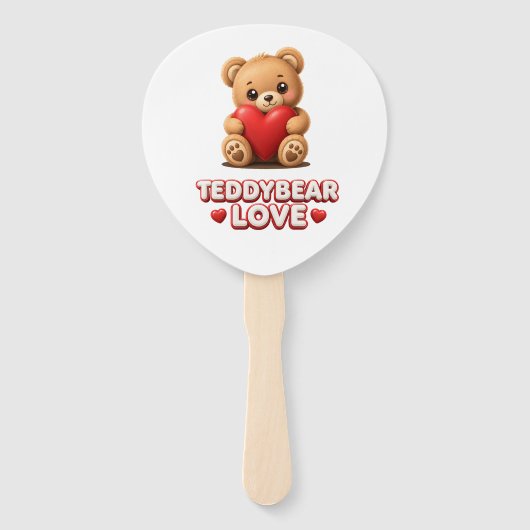 Teddybär Liebe Handventilator Fächer (Vorderseite)