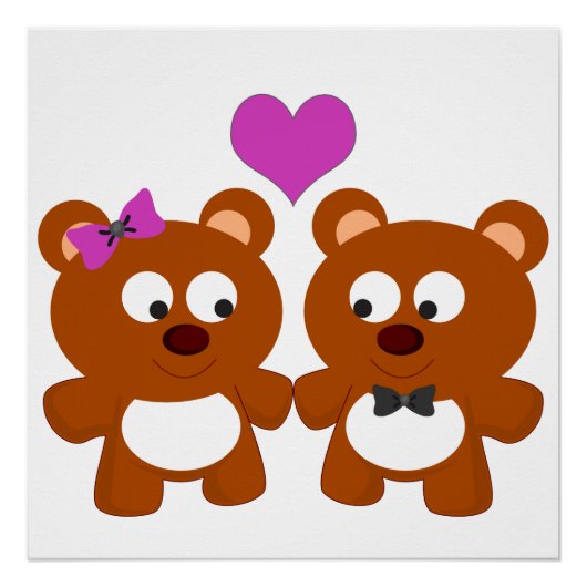 Teddybär Liebe Poster (Vorderseite)