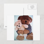 Teddybär-Liebe Postkarte (Vorne/Hinten)