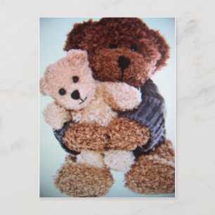 Teddybär-Liebe Postkarte