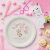 Teddybär-Mädchen-Baby-Party Pappteller (Party)