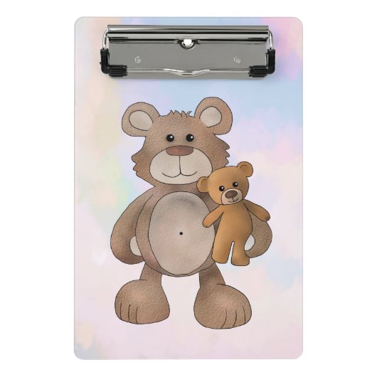 Teddybär  mini klemmbrett (Vorderseite)