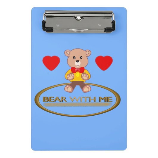 Teddybär mini klemmbrett (Vorderseite)